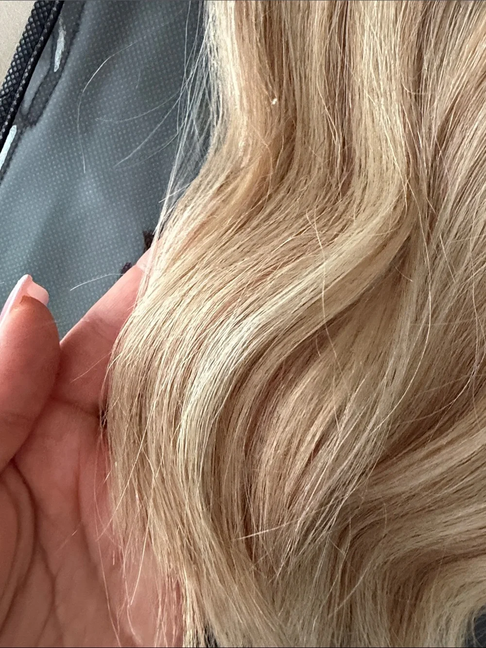 Blonde Clip-In Halo Human Hair Extensions - Natural Light Blonde 17”